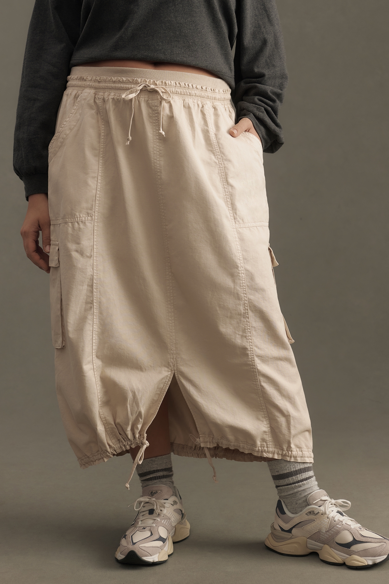 Daily Practice by Anthropologie Utility Midi Skirt