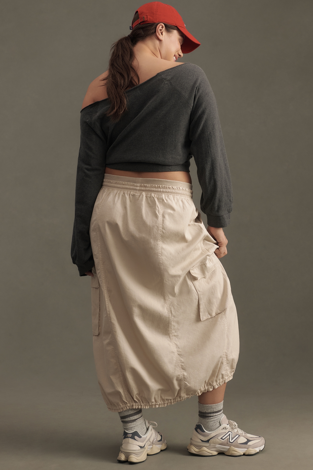 Daily Practice by Anthropologie Utility Midi Skirt