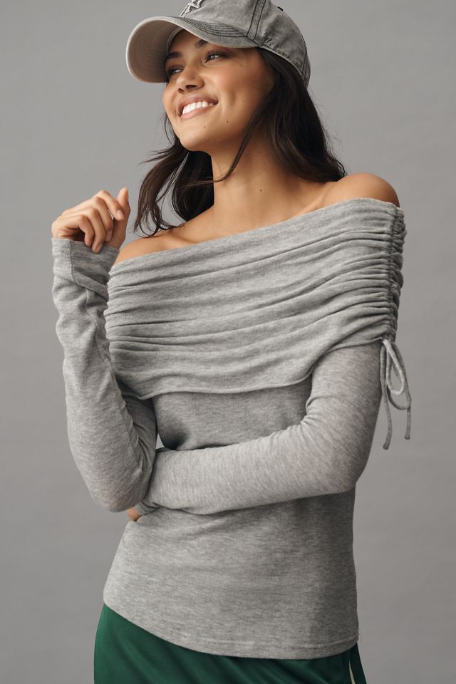 Daily Practice by Anthropologie Off-The-Shoulder Long-Sleeve Top #1