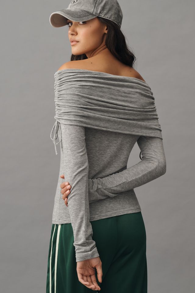 Daily Practice by Anthropologie Off-The-Shoulder Long-Sleeve Top #2