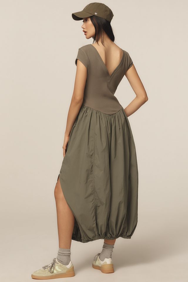 Daily Practice Basque-Waist Tulip Dress #1