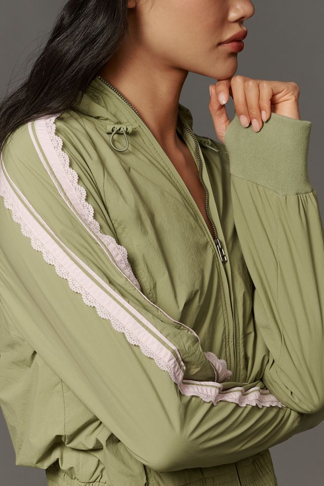 Daily Practice Lace-Trim Track Jacket #2