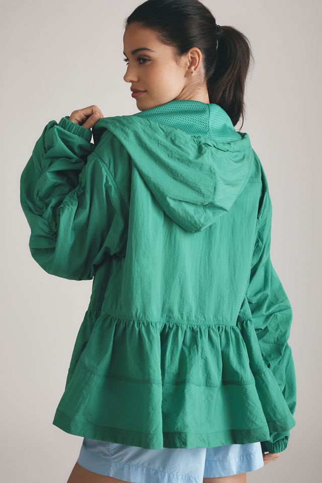 Daily Practice Freestyle Hooded Babydoll Windbreaker Jacket #1
