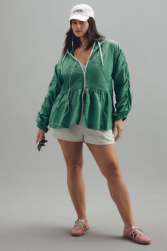 Daily Practice Freestyle Hooded Babydoll Windbreaker Jacket #5