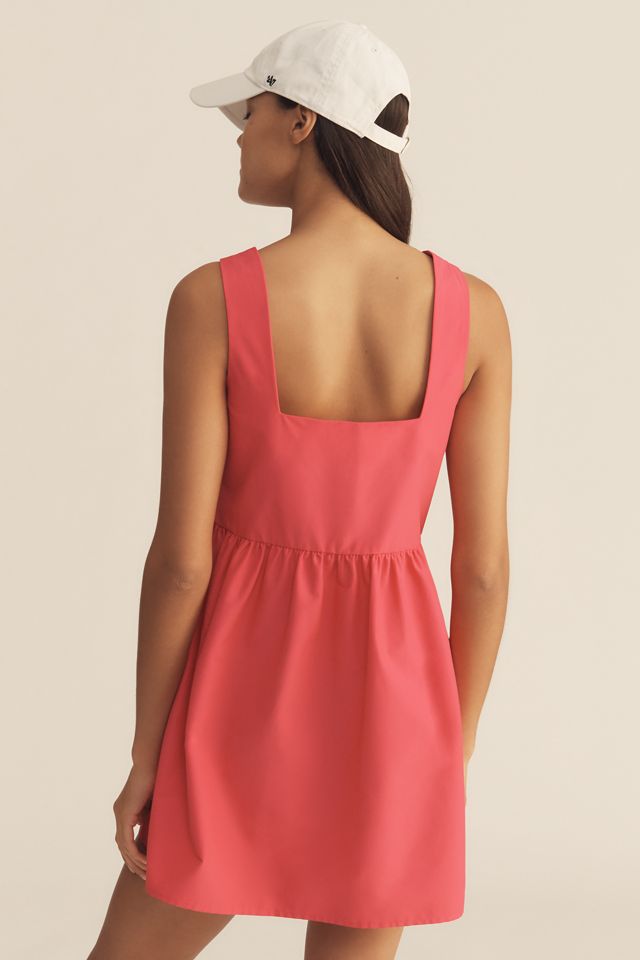 Daily Practice Sleeveless Split-Neck Mini Dress #1