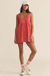 Daily Practice Sleeveless Split-Neck Mini Dress