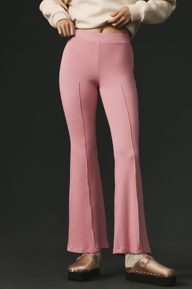 Donni Ribbed Jersey Kick Flare Pants