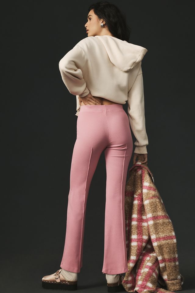 Ribbed Kick Flare Lounge Trousers