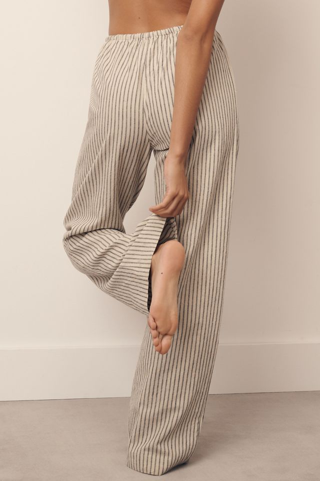 DONNI. Linen Striped Drawstring Pants #2