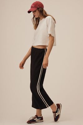 DONNI THE LINEN CROP STRIPE PANTS 