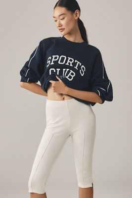 Donni The Rib Pedal Pusher Pants In White