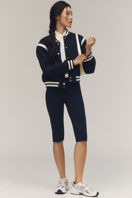Donni The Rib Pedal Pusher Pants In Blue