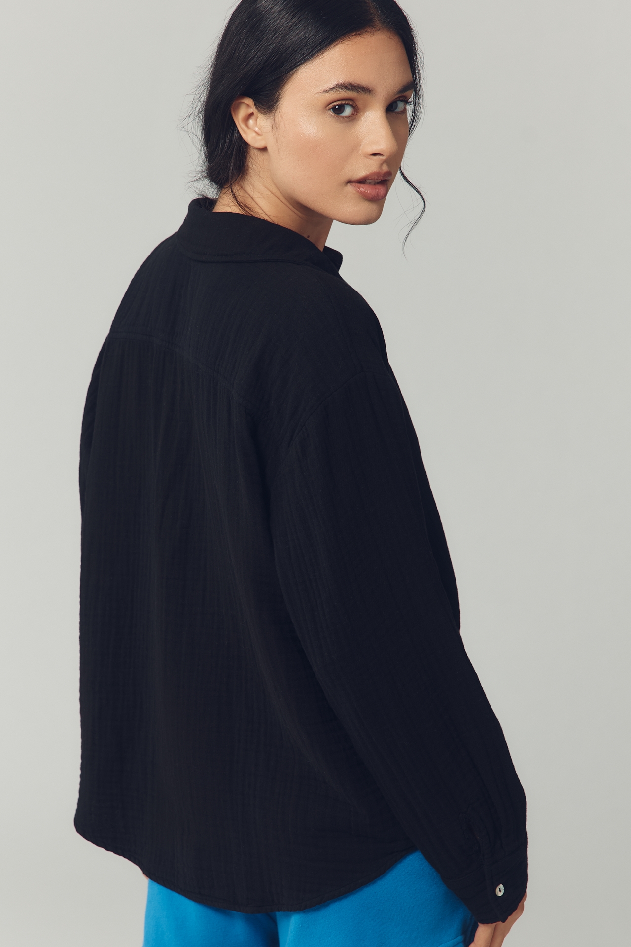 DONNI. Long Sleeve Buttondown Shirt