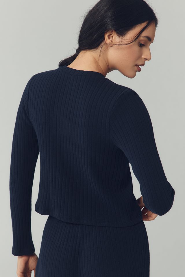 DONNI. Ribbed Cardigan Sweater #1