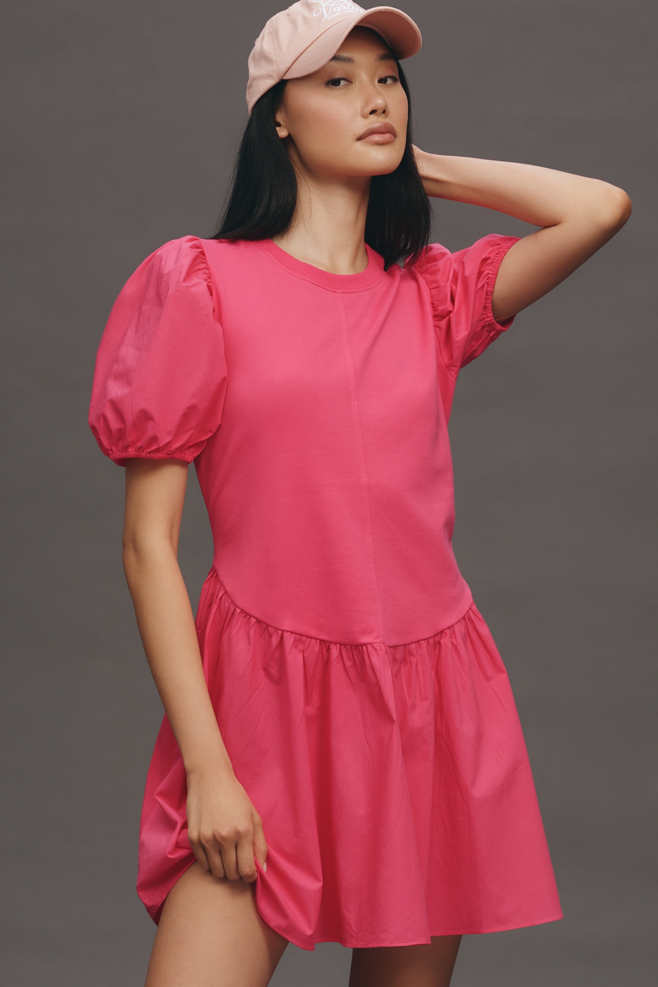 English Factory Short-Sleeve Babydoll Mini Dress
