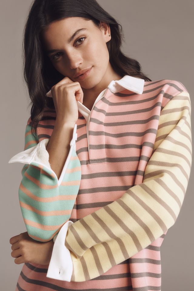 English Factory Long-Sleeve Polo Mini Dress #1