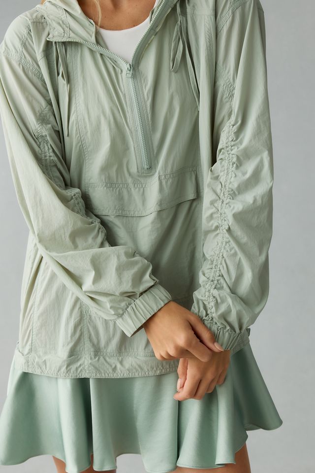 Daily Practice by Anthropologie Ruffle-Hem Half-Zip Pullover Dress #3