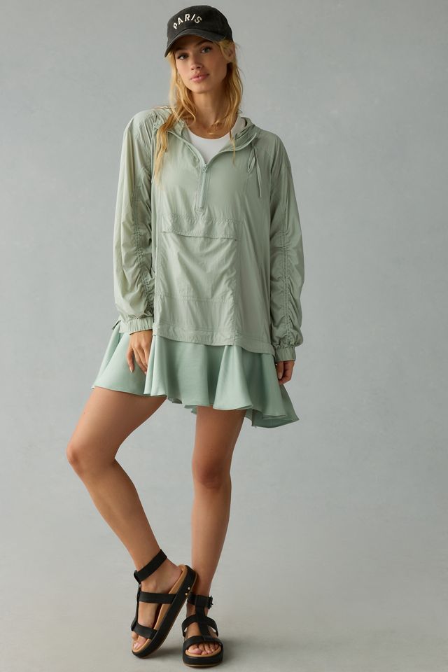 Daily Practice by Anthropologie Ruffle-Hem Half-Zip Pullover Dress #4