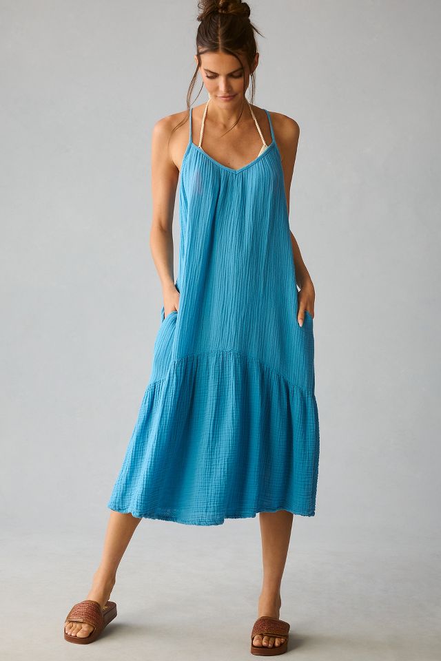 Sundry V-Neck Gauze Dress