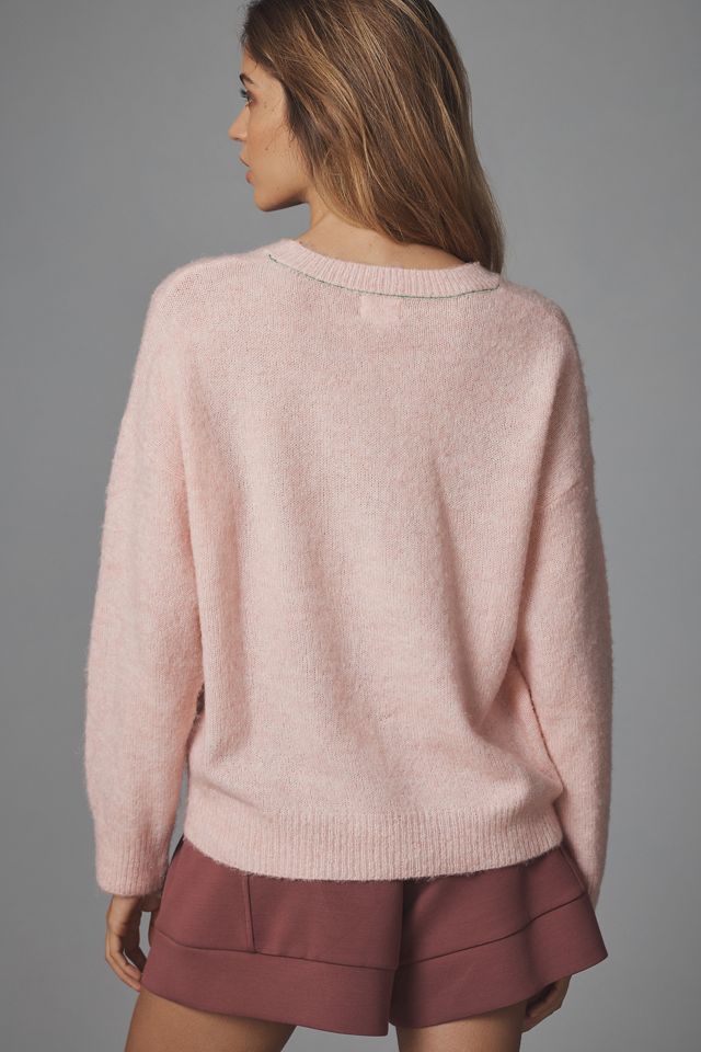 Sundry Rainbow-Stitched Oversized Sweater #1