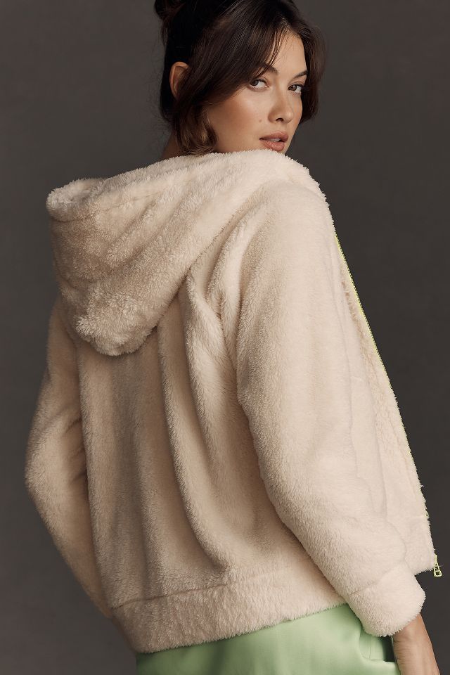 Faux fur hooded jumper online