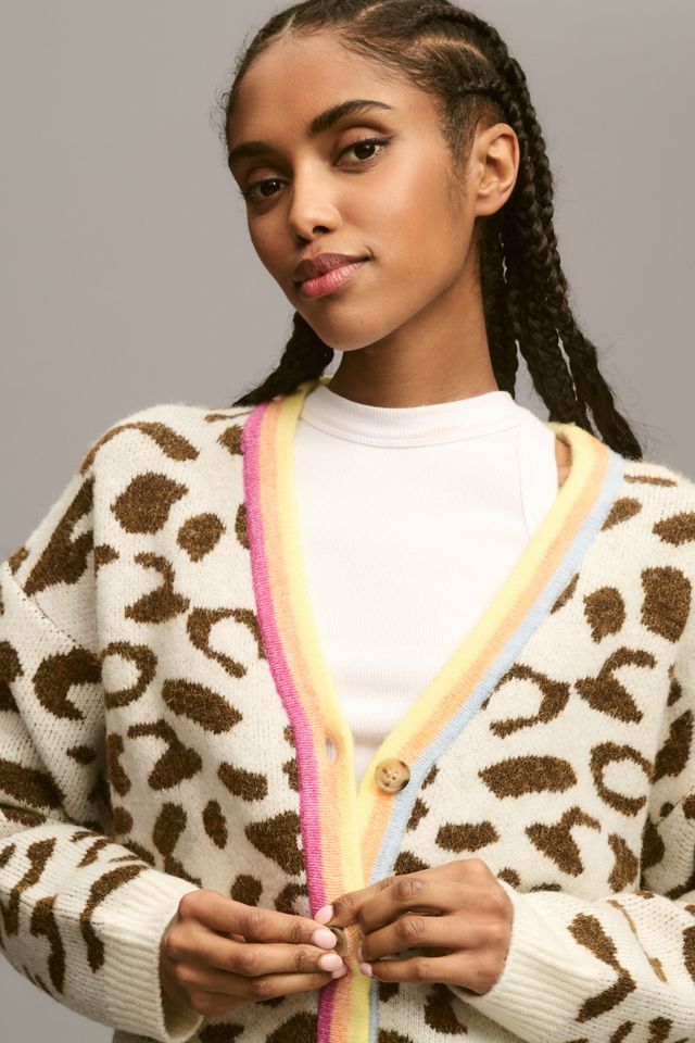 Sundry Leopard Cardigan Sweater #3