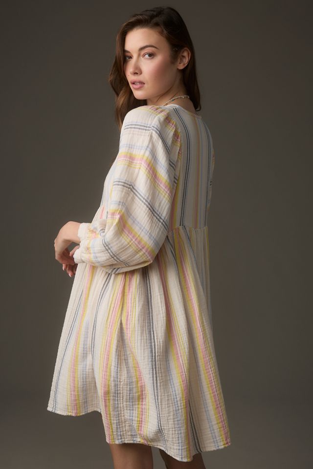 Sundry Long-Sleeve Babydoll Mini Dress #2