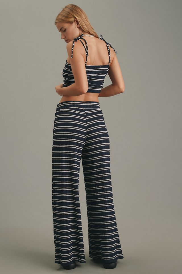Sundry Rib Striped Wide-Leg Pants #2
