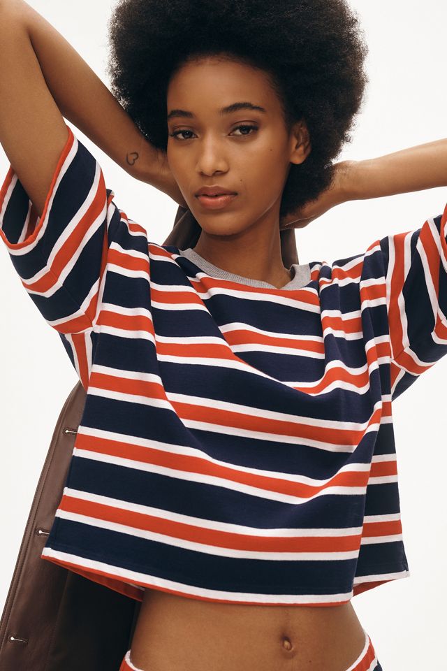 Sundry Short-Sleeve Cropped Tee #1