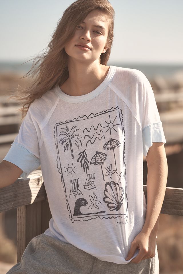 Sundry French Café Graphic Boyfriend Tee #3
