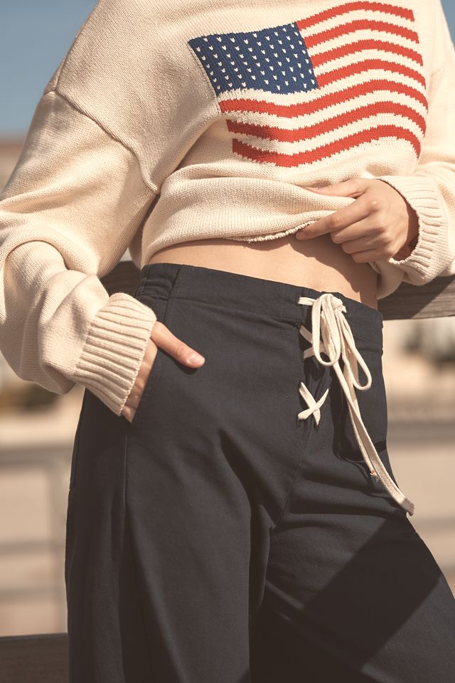 Sundry Lace-Up Wide-Leg Pants #3