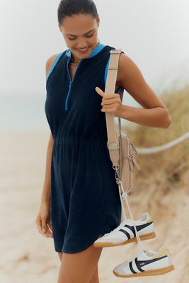 Sundry Half-Zip Terry Mini Dress | Anthropologie