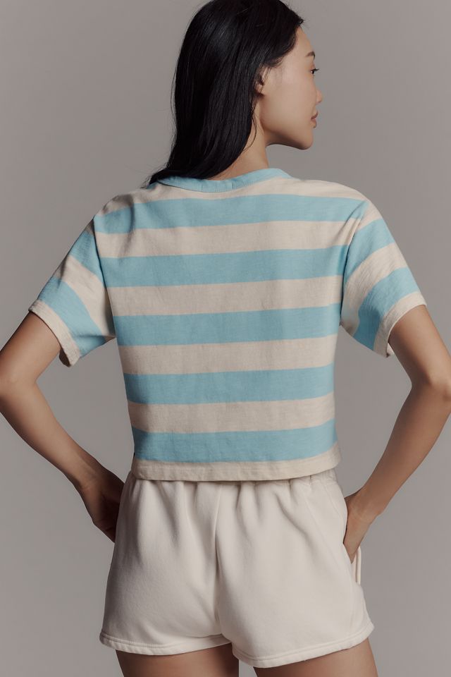 Sundry Rugby Stripe Boxy Crop Tee #1