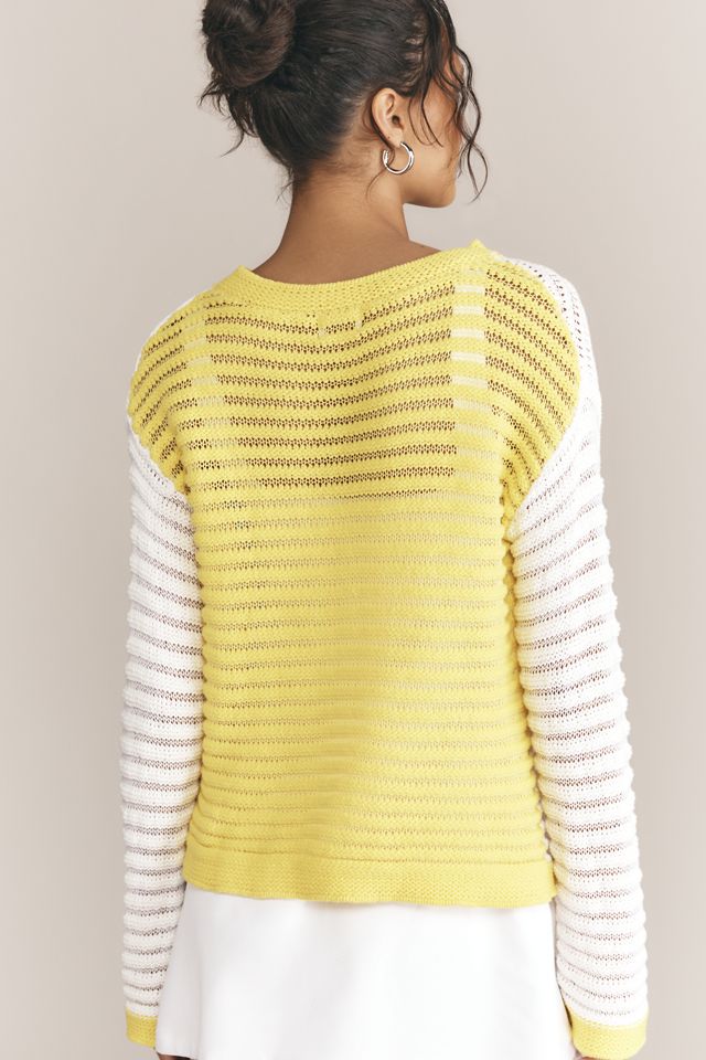 Sundry Open-Knit Colorblock Sweater #1