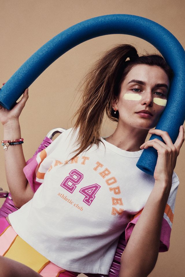 Sundry Boxy Crop Graphic Tee #4