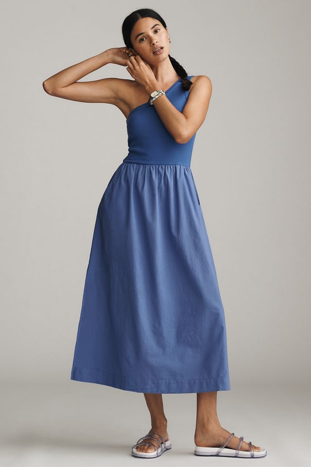 Sundry One-Shoulder Twofer Midi Dress #2