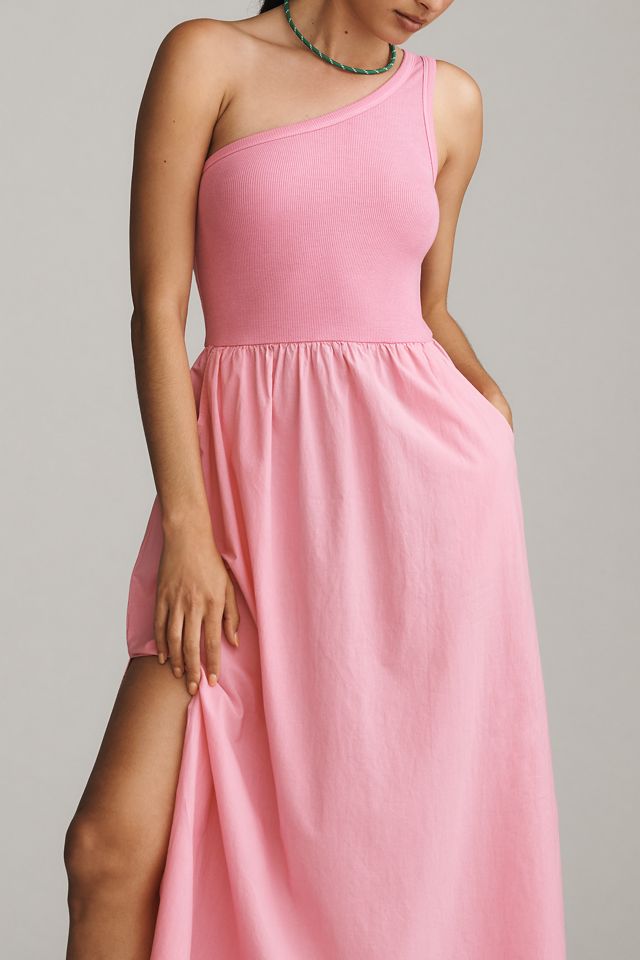 Sundry One-Shoulder Twofer Midi Dress #1