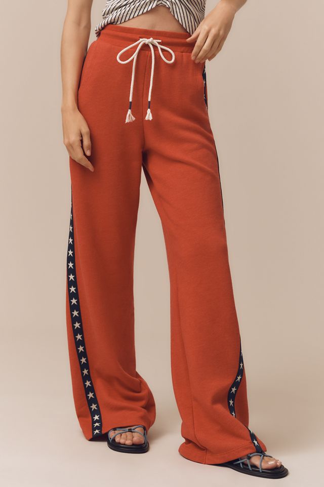 Sundry Vintage Terry Side-Stripe Wide-Leg Track Pants #1