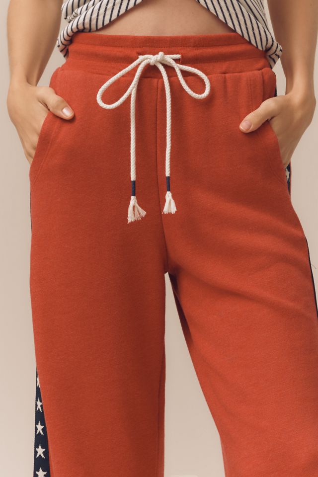 Sundry Vintage Terry Side-Stripe Wide-Leg Track Pants #3