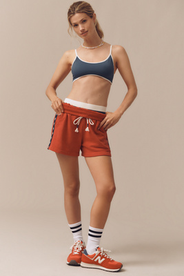 SUNDRY VINTAGE TERRY DRAWSTRING TRACK SHORTS 