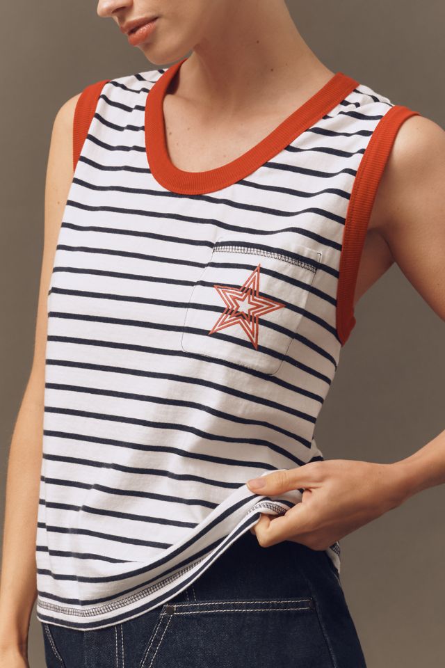 Sundry Stripe Pocket Tank Top #1