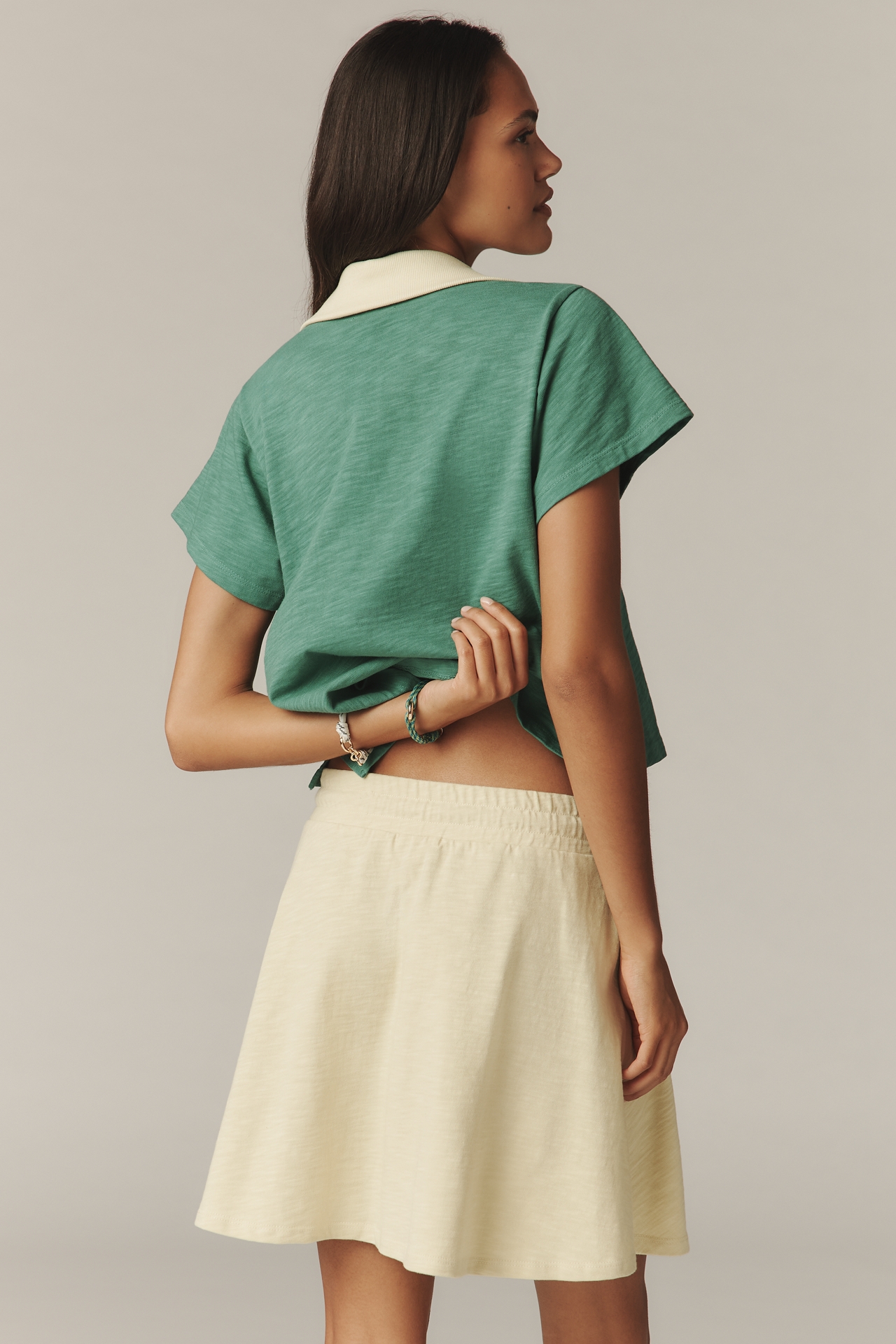 Sundry Drawstring Mini Skirt