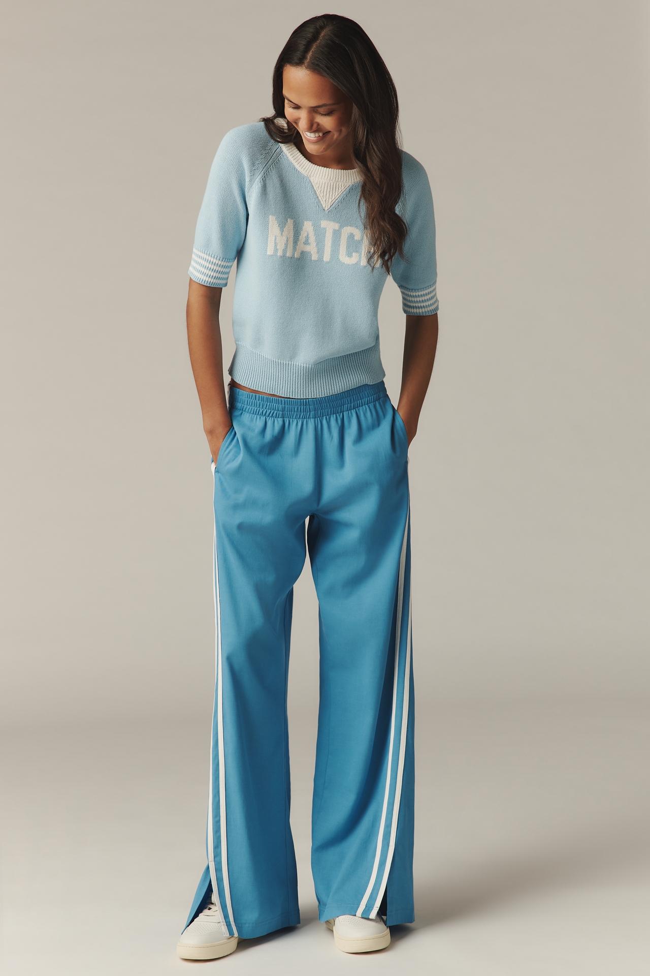 Sundry Half-Sleeve Match Sweater