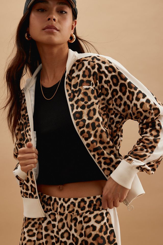 PUMA T7 Leopard Kurze Track Jacke #3