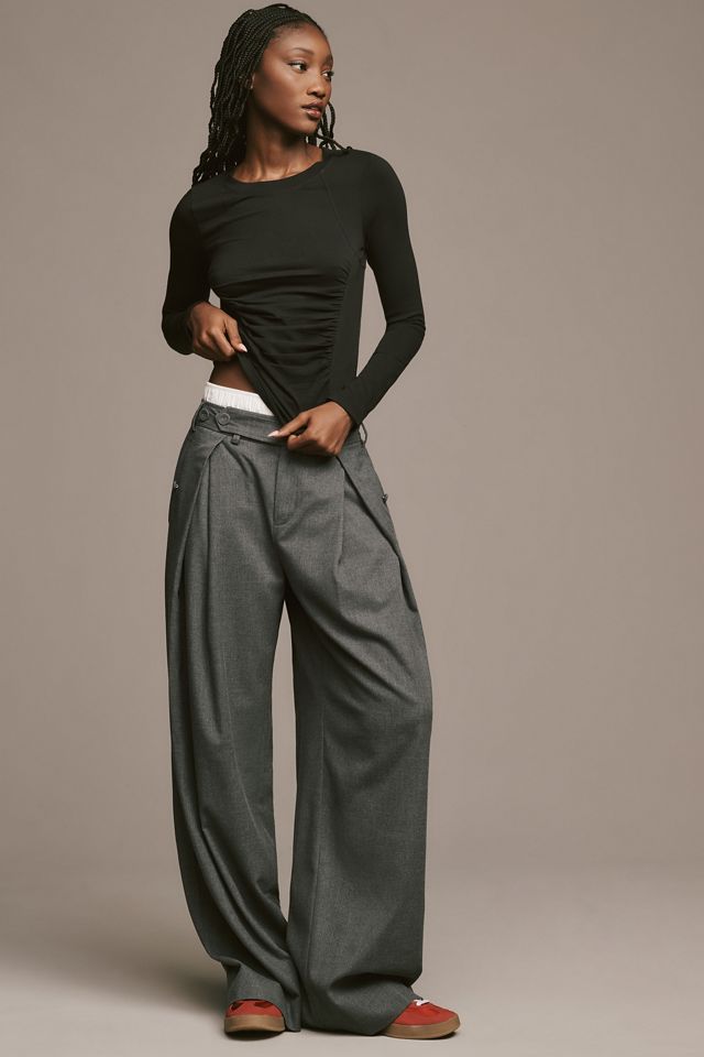 Daily Practice by Anthropologie Long-Sleeve Seamed Tee #3