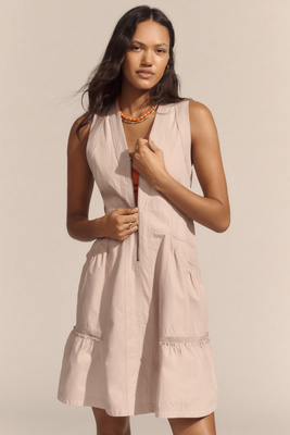 By Anthropologie Sleeveless Utility Mini Dress In Pink