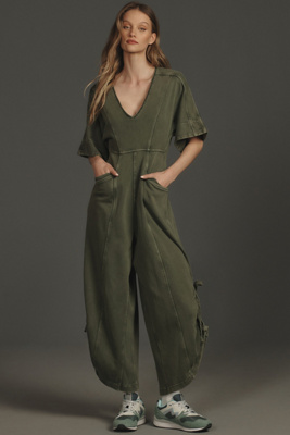 Combinaison Arta à Manches Courtes Daily Practice par en Green, taille: S - Daily Practice by Anthropologie - Modalova