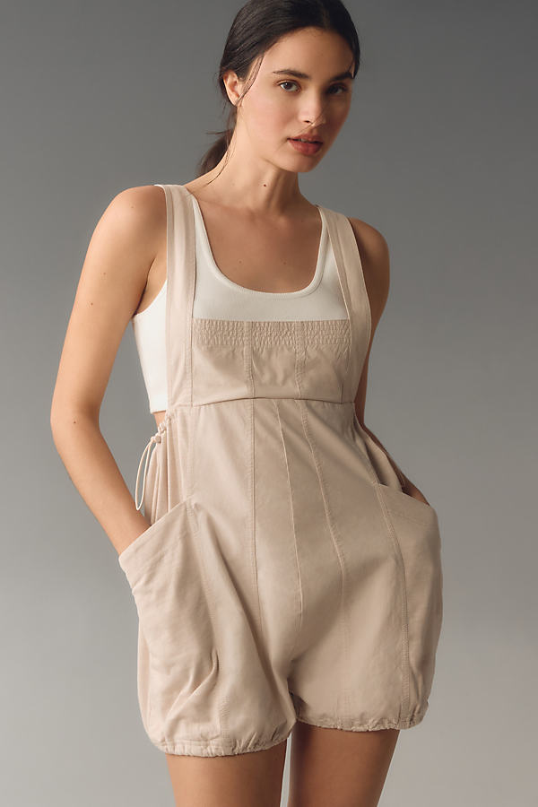 Daily Practice By Anthropologie Sleeveless Romper In Beige