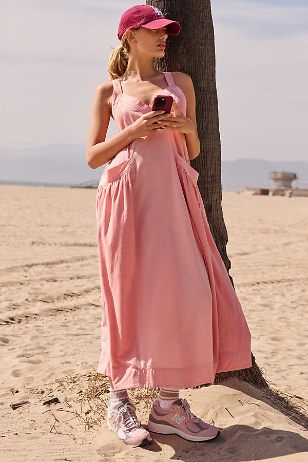 Daily Practice By Anthropologie Island Sleeveless Maxi Dress In Pink