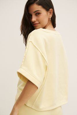 Daily Practice By Anthropologie Short-sleeve Easy Living Top In Yellow